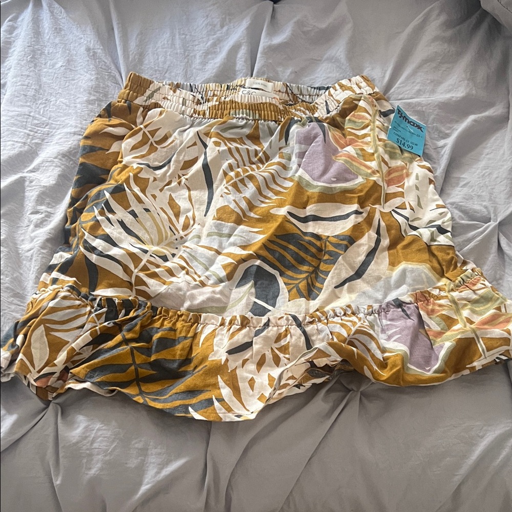 C&C California Linen Skirt in Earth Tones